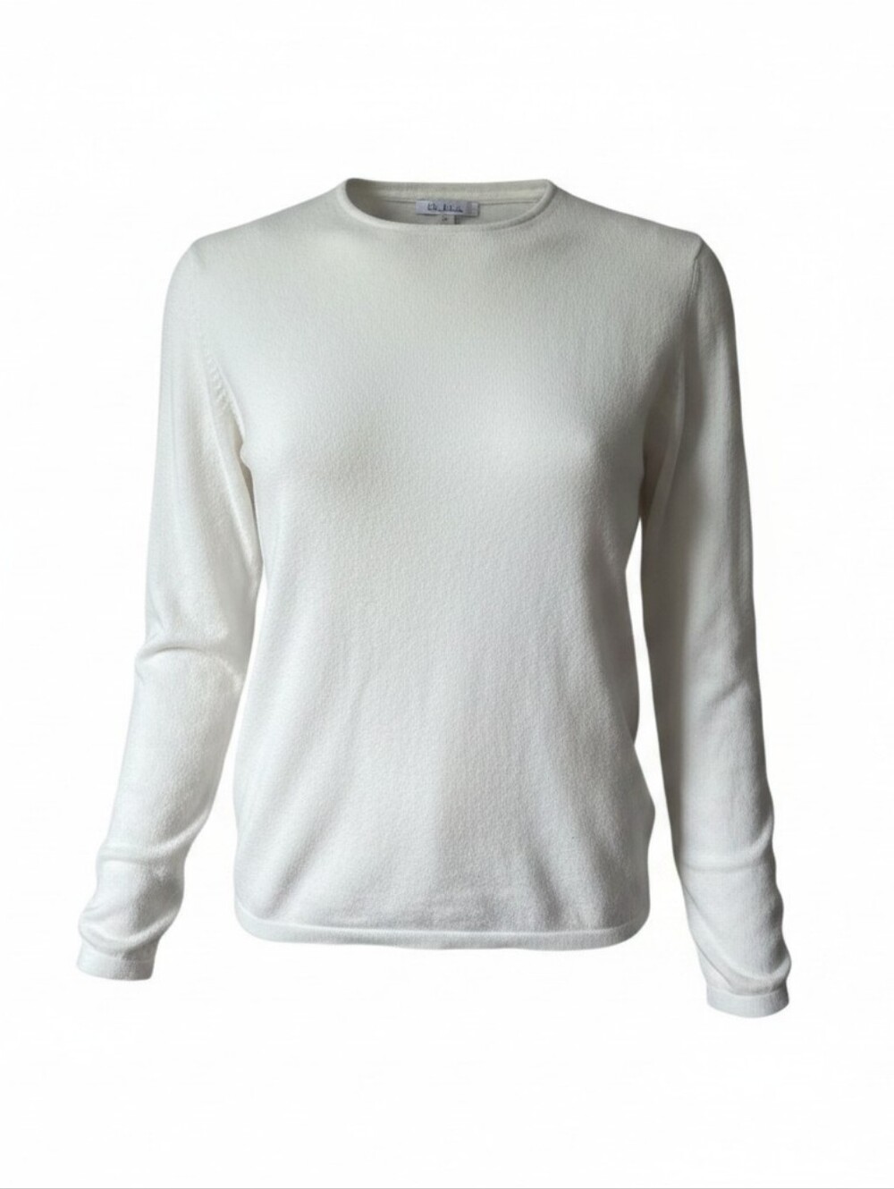 VILA Long Sleeve Crewneck Top - White